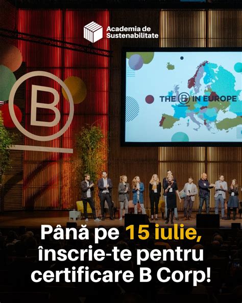 Grafice despre sustenabilitate si certificarea B Corp