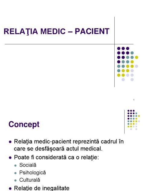Infografic: relatia medic-pacient, etape ale tratamentului si posibilitatile de trimitere