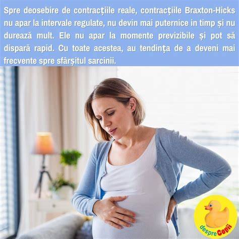 Infografic: Cum se diferențiază contractiile Braxton Hicks de contracțiile reale