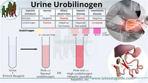 Infografic: Cale urinei si pigmentii principali: urocrom, urobilinogen, bilirubina