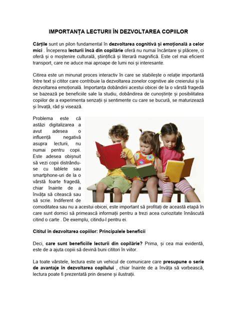 Infografic: Beneficiile lecturii timpurii pentru dezvoltarea copiilor