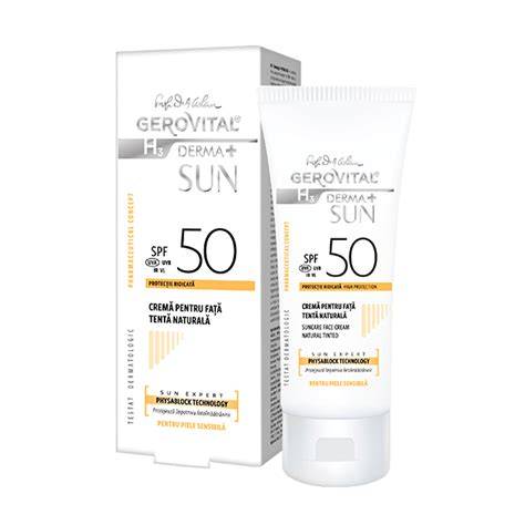Logo și logo informativ: produse Gerovital H3 Derma + Sun Expert