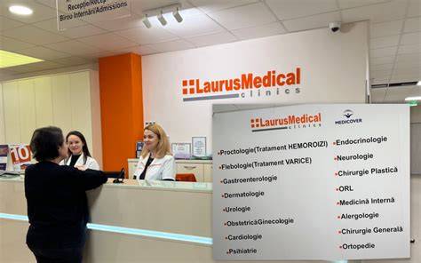Hartă a Spitalului Laurus Medical din Focșani cu amplasarea secțiilor de ginecologie