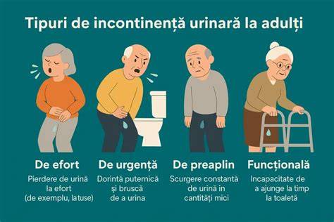 Infografic: Tipuri de incontinență și simptome asociate