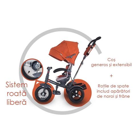 Imagine detaliata a copilului in tricicleta Giro Plus