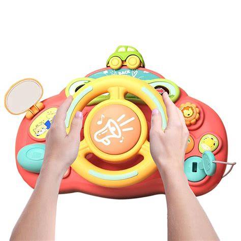 Volan bebe cu lumini si sunete, imagine ilustrativă a unui volan interactiv