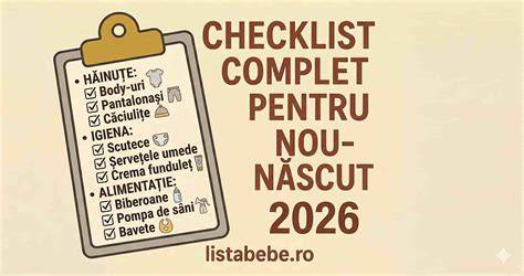 Infografic: Lista esențială de cumpărături pentru nou-născut