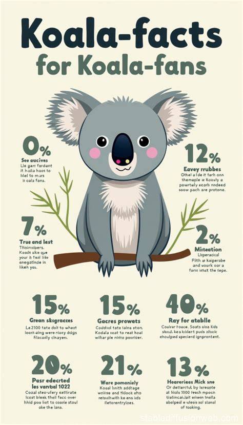 Koala sleepy and gestation infographic