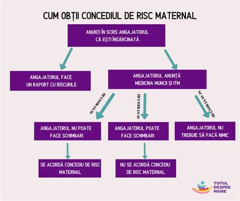 Infografic: Procesele pentru acordarea concediului de risc maternal (documente, avize, perioade)