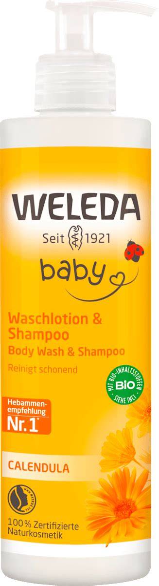 Imagine prezentare produs: Loțiune de curățare și șampon Weleda pentru bebeluși, 400 ml