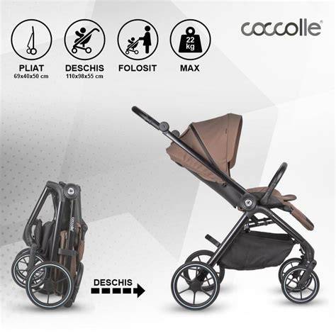 Coccolle Serry Light Taupe 2 în 1 - detalii despre materiale, landou și scaun sport