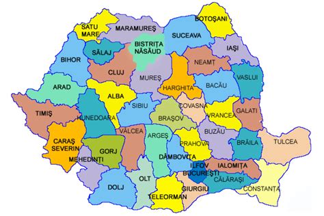 Hartă a României indicând județele cu rate înalte de abandon