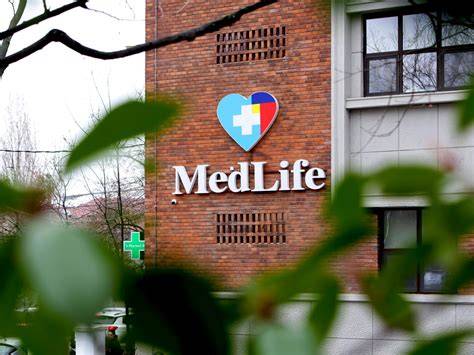 Hartă cu rețea medicală MedLife în oraș