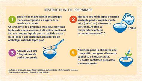 Infografic cu ingrediente budincă bebe (fructe, cereale, lactate)