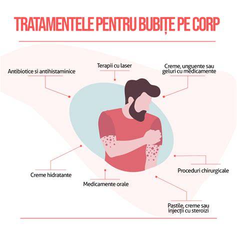 Infografica: BUBITE ROSII PE CORP - Cauze, Simptome, Diagnostic, Tratament