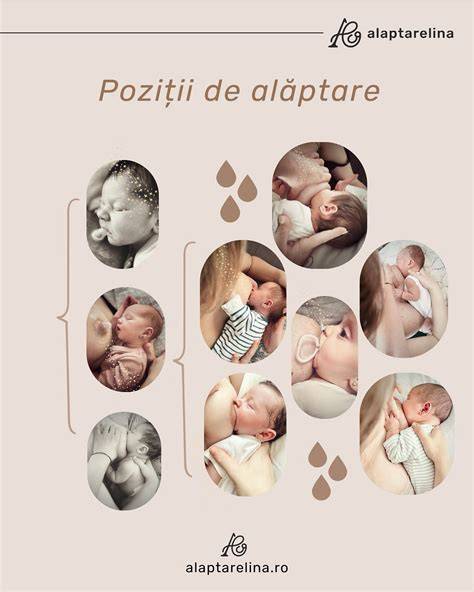 Infografic - Poziții de alăptare și indicații pentru o alăptare eficientă