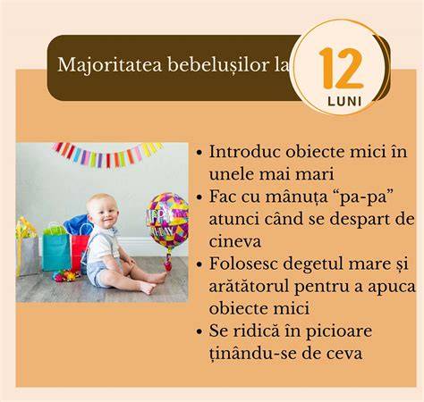 Infografic - evolutia greutatii bebelusului in primii 12 luni
