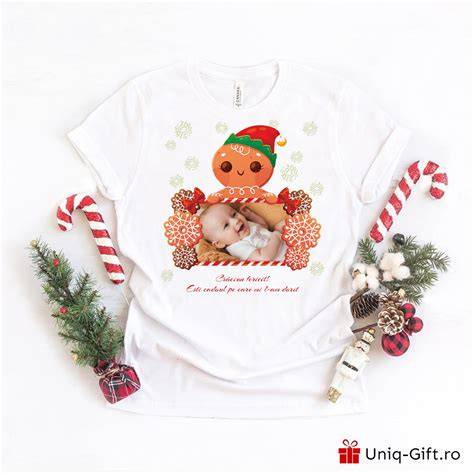 Exemplu de personalizare cu fotografie pe tricou bebeluș