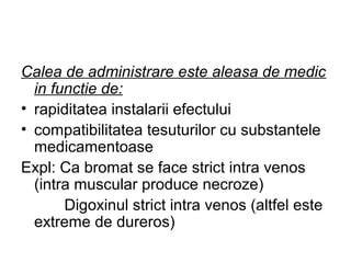 Timpi de aproximare a efectului în funcție de administrare