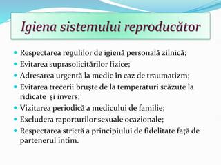 Diagramă a sistemului reproducător feminin și factorii de risc