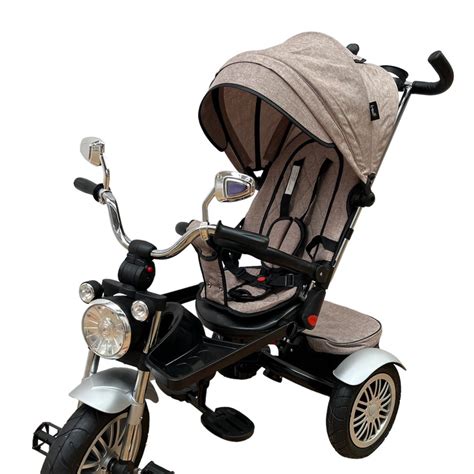 Ilustrație cu diverse tipuri de triciclete pentru copii