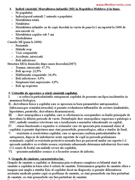Infografic - Organizarea temelor principale din Tratatul de pediatrie: pediatrie generală, subiecte cheie, secțiuni