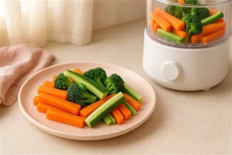 Tipuri de variate texturi în diversificare: piureuri, legume zdrobite, bastonașe