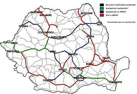 Hartă unapoiată a rețelei de drumuri din comunitate
