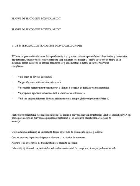 Diagrame despre planul de tratament multidisciplinar