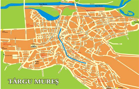 Infografic: Localizarea Spitalului Municipal Tirgu Mures si accesul din centrul orasului