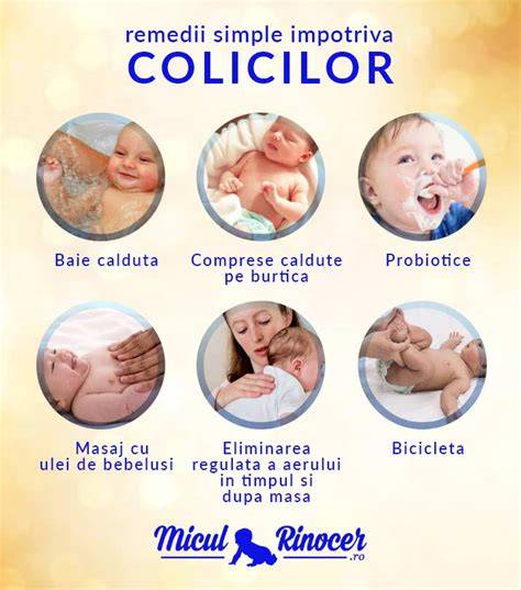Schema tratament colici la bebelusi: probiotice si simeticonă