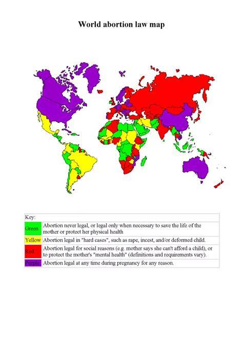 Grafic ilustrativ privind distribuția legalității avortului în lume