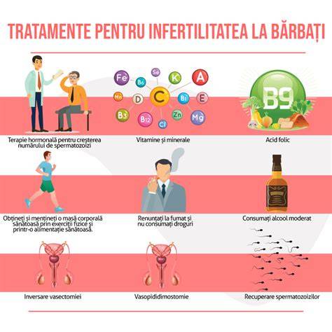 Diagramă a metodelor de tratament în infertilitatea masculină