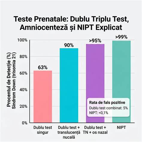 Grafic teste prenatale: dublu/triplu test