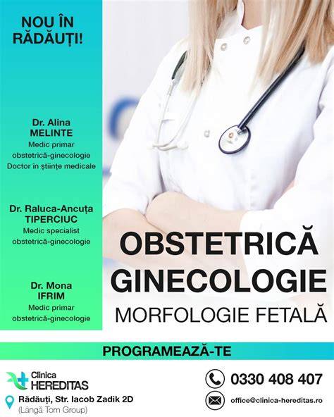 Infografic: Calea îngrijirii ginecologice la Clinica Hereditas - de la consultație la monitorizare