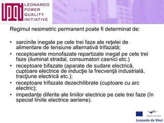 Distribuție echilibrată a sarcinilor pe cele trei faze (schemă reprezentativă)