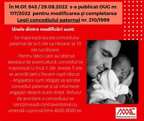Infografie: Cronologia concediului paternal si a concediilor asociate