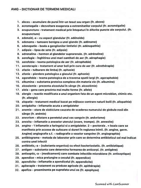 dicționar termeni medicali engleză-română