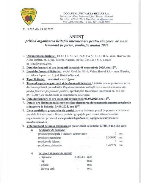 Infografic: procesul licitațiilor pentru masa lemnoasă pe picior