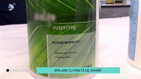 pastă de zahăr pentru epilat - borcan și lingură