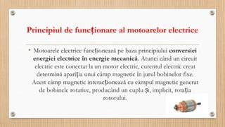 Infografic: Principiul functionarii motoarelor electrice cu si fara sarcina