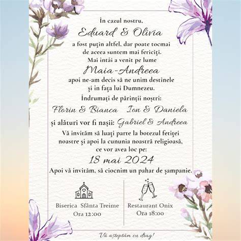 Imagine cu lista de invitații - etape botez și nuntă
