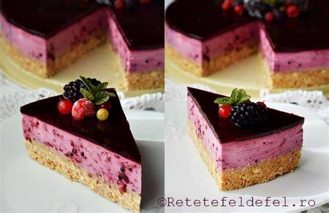 Cheesecake baby friendly cu fructe de padure