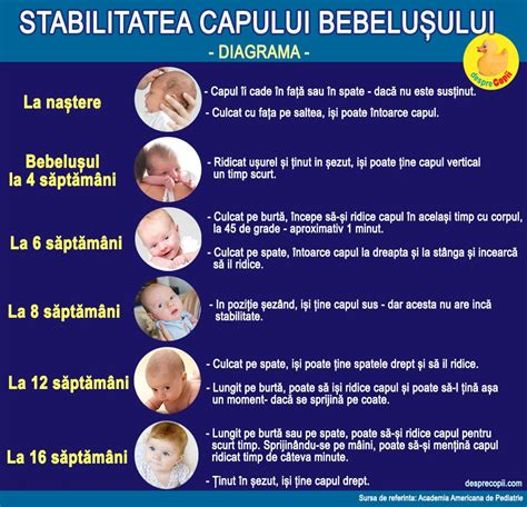 Ilustratie cu capul unui bebelus, aratand asimetria tipica plagiocefaliei