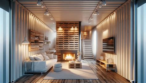 Apartament in container, design interior