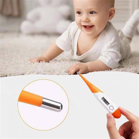 Termometru rectal cu varf flexibil si siguranță pentru sugari