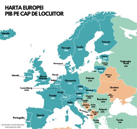 Harta Europei cu indicatori pentru centre medicale