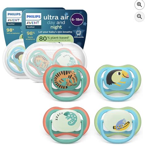 Infografic - Compoziția materialelor suzetelor Philips Avent Ultra Air