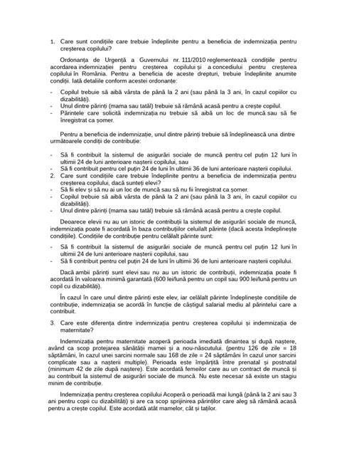 Grafic debtotare indemnizații concediu creștere copil