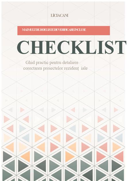 Checklist practic pentru CCC cu PFA
